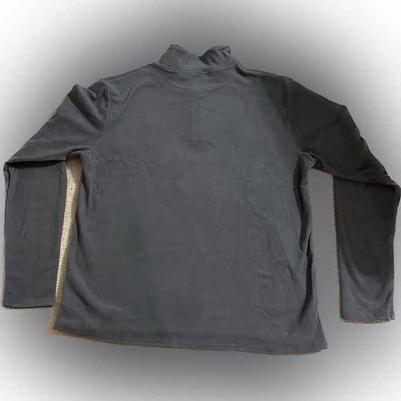 MENs MICRO FLEECE GRAY QTR HALF ZIP PULLOVER SWEATER SHIRT SWEATSHIRT 2XL SOFT - Picture 3 of 5